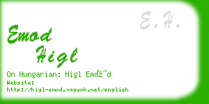 emod higl business card